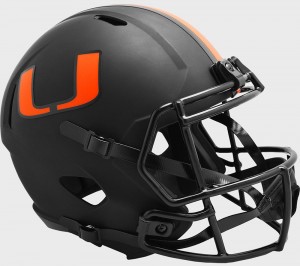 Miami Hurricanes 2020 Eclipse Riddell Full Size Replica Speed Helmet