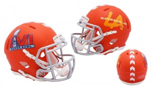 Limited Edition NFL Super Bowl 56 Flat Orange Riddell Full Size Replica Speed Helmet New 2022