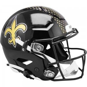 New Orleans Saints On-Field Alternate Riddell Full Size Authentic SpeedFlex Helmet Black Shell New 2022
