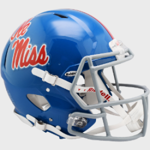Mississippi (Ole Miss) Rebels Powder Blue Riddell Full Size Authentic Speed Helmet New 2023