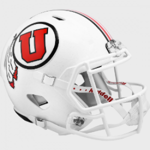 Utah Utes White Shell Riddell Full Size Replica Speed Helmet New 2022
