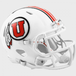 Utah Utes White Shell Riddell Mini Speed Helmet New 2022