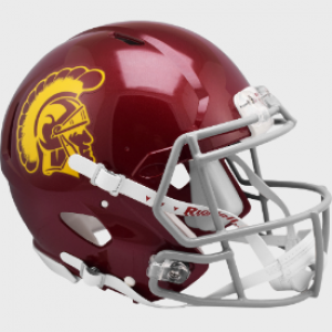 USC Trojans Cardinal Metallic Riddell Full Size Authentic Speed Helmet New 2022