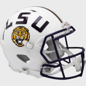 LSU Tigers White Shell Riddell Full Size Authentic Speed Helmet New 2023