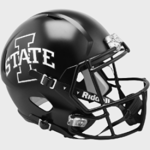 Iowa St Cyclones Satin Black Riddell Full Size Replica Speed Helmet New 2023