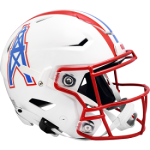 Houston Oilers (Tennessee Titans) 1981-1998 Throwback Riddell Full Size Authentic SpeedFlex Helmet ​​White Shell with Red Facemask New 2024
