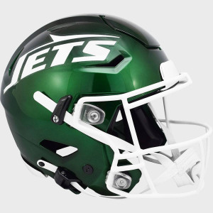 New York Jets On-Field Alternate Legacy Sack Exchange Tribute Riddell Full Size Authentic SpeedFlex Helmet Green Shell with White Facemask New 2023