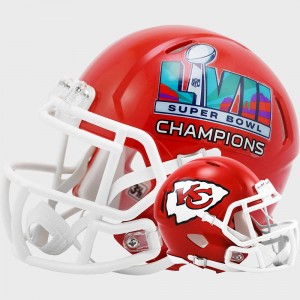 Limited Edition Kansas City Chiefs NFL Super Bowl 57 Champions Riddell Mini Speed Helmet New 2023