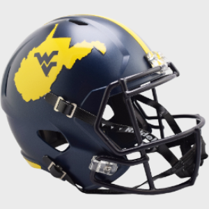West Virginia Mountaineers Country Roads Riddell Full Size Replica Speed Helmet New 2023