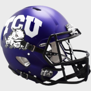 TCU Horned Frogs Satin Purple Riddell Full Size Authentic Speed Helmet New 2023