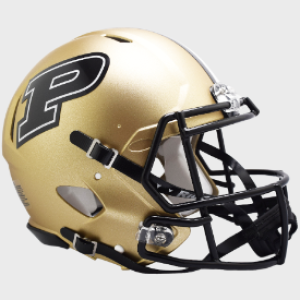 Purdue Boilermakers Gold Riddell Full Size Authentic Speed Helmet New 2023