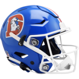 Denver Broncos 1975-1996 Throwback Riddell Full Size Authentic SpeedFlex Helmet ​​Royal Blue Shell New 2024