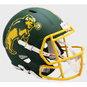 North Dakota St Bison Flat Green Riddell Full Size Replica Speed Helmet New 2023