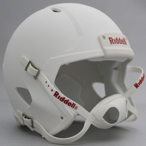 Riddell Matte White with White Parts Blank Customizable Speed Mini Football Helmet Shell