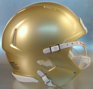 Riddell South Bend Gold Blank Customizable Speed Mini Football Helmet Shell