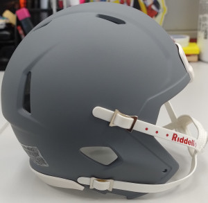 Riddell Matte Grey Blank Customizable Speed Mini Football Helmet Shell