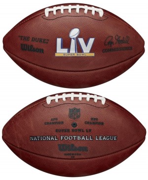 Wilson Super Bowl 55 NFL Roger Goodell The Duke Official Game Football