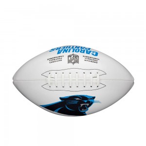 Carolina Panthers White Wilson Official Size Autograph Series Signature Football