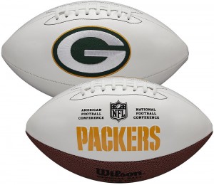 Green Bay Packers White Wilson Official Size Autograph Series Signature Football