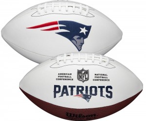 New England Patriots White Wilson Official Size Autograph Series Signature Football