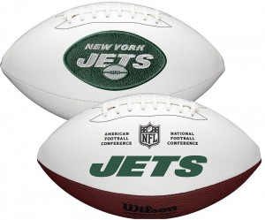New York Jets White Wilson Official Size Autograph Series Signature Football