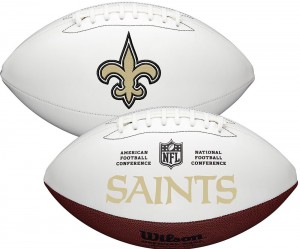 New Orleans Saints White Wilson Official Size Autograph Series Signature Football