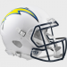 San Diego (Los Angeles) Chargers 2007-2018 Throwback Riddell Full Size Authentic Speed Helmet White Shell with Black Facemask