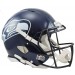 Riddell NFL Seattle Seahawks Matte Navy Revolution Speed Authentic Full Size Helmet