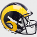 Los Angeles (Saint Louis) Rams 1981-1999 Throwback Yellow Horn Riddell Full Size Authentic Speed Helmet