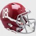 Alabama Crimson Tide #18 Riddell Full Size Replica Speed Helmet