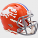 Denver Broncos 1966 Throwback Riddell Mini Speed Helmet with Orange Shell with Light Gray Facemask