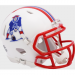 New England Patriots 1990-1992 Throwback Riddell Mini Speed Helmet with White Shell with Scarlet Red Facemask