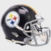 Pittsburgh Steelers 1963-1976 Throwback Riddell Mini Speed Helmet with Gray Facemask