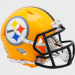 Pittsburgh Steelers 1962 Throwback 75th Anniversary Riddell Mini Speed Helmet Yellow Gold Shell