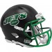 New York Jets On-Field Alternate Riddell Mini Speed Helmet ​​Stealth Matte Black Shell with Green Chrome Facemask New 2022