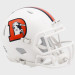 Denver Broncos On-Field Alternate Snowcapped Riddell Mini Speed Helmet White Shell with White Facemask New 2023