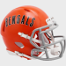 Cincinnati Bengals 1968-1979 Throwback Riddell Mini Speed Helmet Orange Shell with Gray Facemask