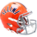 Illinois Fighting Illini 1971-1987 Throwback Riddell Full Size Replica Speed Helmet New 2024