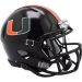 Miami Hurricanes Gloss Black Riddell Mini Speed Helmet New 2024