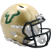 South Florida Bulls Gold Shell Riddell Mini Speed Helmet New 2025