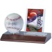 Dark Wood Baseball and Card Holder