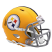 Pittsburgh Steelers On-Field Alternate Riddell Full Size Replica Speed Helmet 1933 Throwback with Flat Yellow Gold Shell and Light Gray Facemask New 2025
